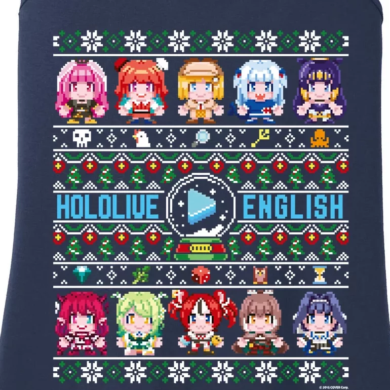 Hololive English Ugly Christmas Sweater Ladies Essential Tank