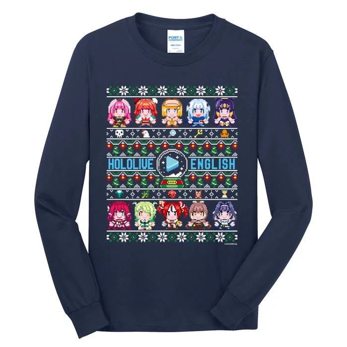 Hololive English Ugly Christmas Sweater Tall Long Sleeve T-Shirt