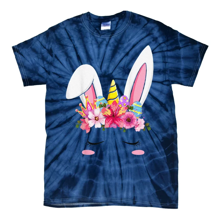 Happy Easter Unicorn Bunny Easter Eggs Tie-Dye T-Shirt