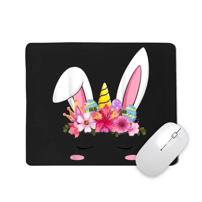 Happy Easter Unicorn Bunny Girls kid Easter Eggs Mousepad