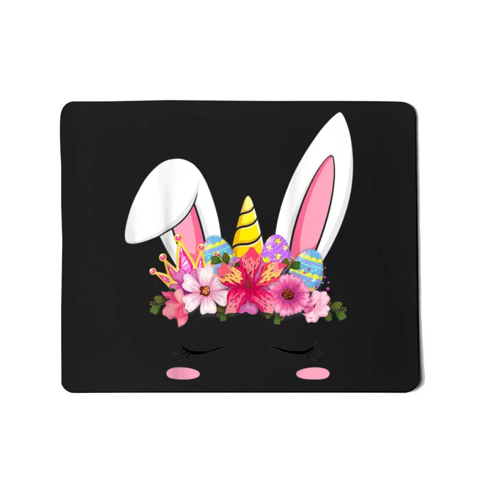 Happy Easter Unicorn Bunny Girls kid Easter Eggs Mousepad