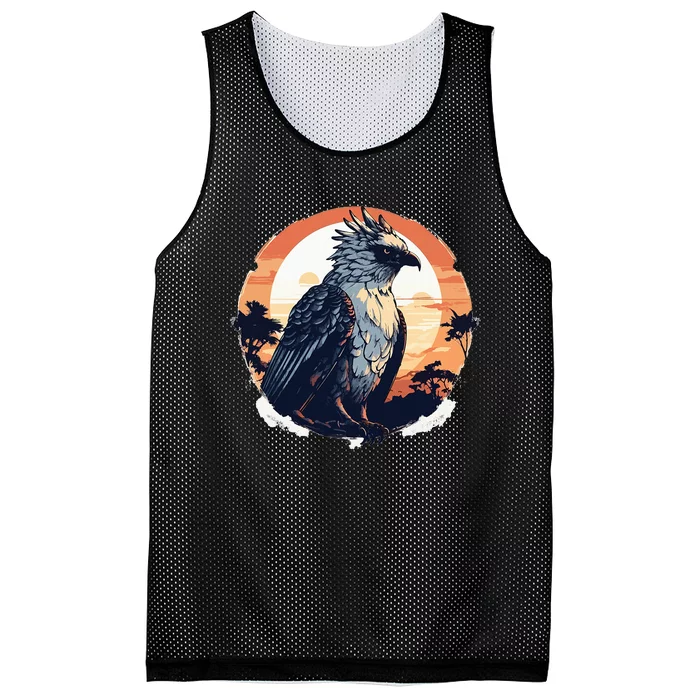 Harpy Eagle Vintage Illustration Mesh Reversible Basketball Jersey Tank