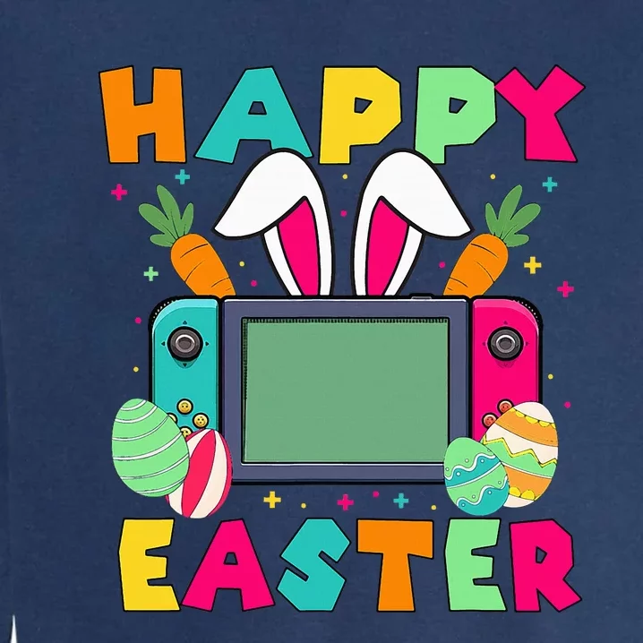 Happy Easter Video Game Bunny Gaming Garment-Dyed Sweatshirt