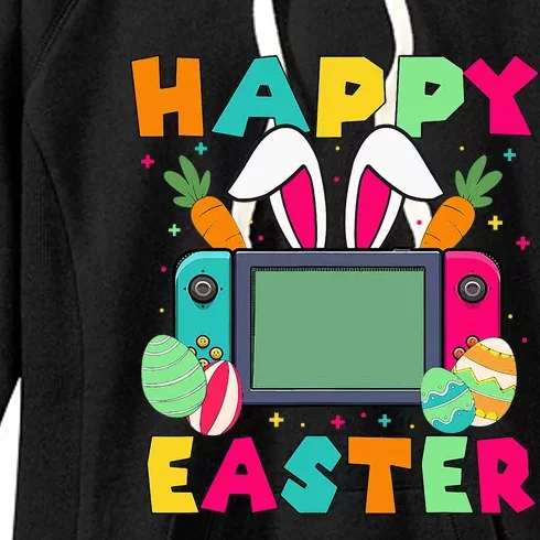 Happy Easter Video Game Bunny Gaming Controller Women's Fleece Hoodie