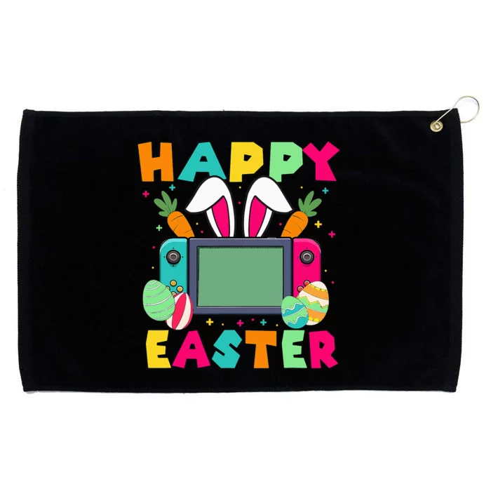 Happy Easter Video Game Bunny Gaming Controller Grommeted Golf Towel