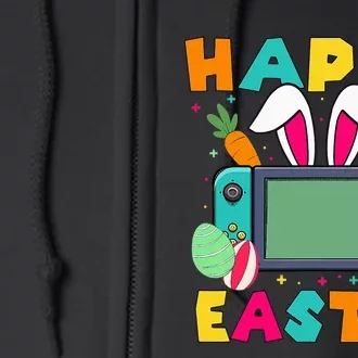 Happy Easter Video Game Bunny Gaming Controller Full Zip Hoodie