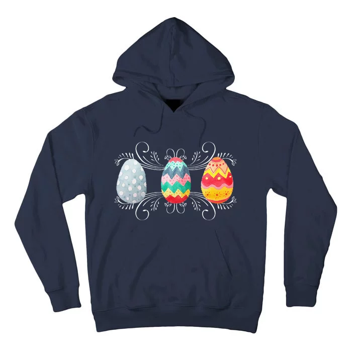 Happy Easter With Decorated Easter Eggs Tall Hoodie