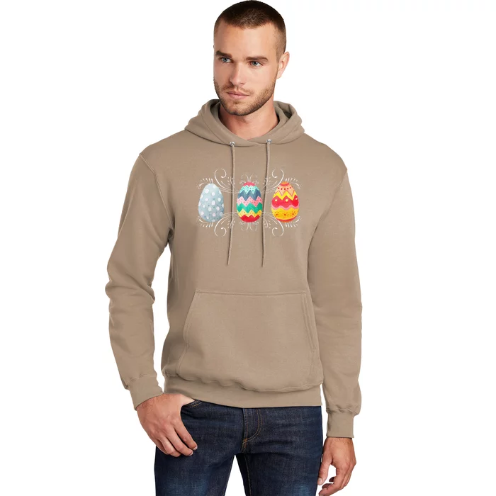 Happy Easter With Decorated Easter Eggs Hoodie