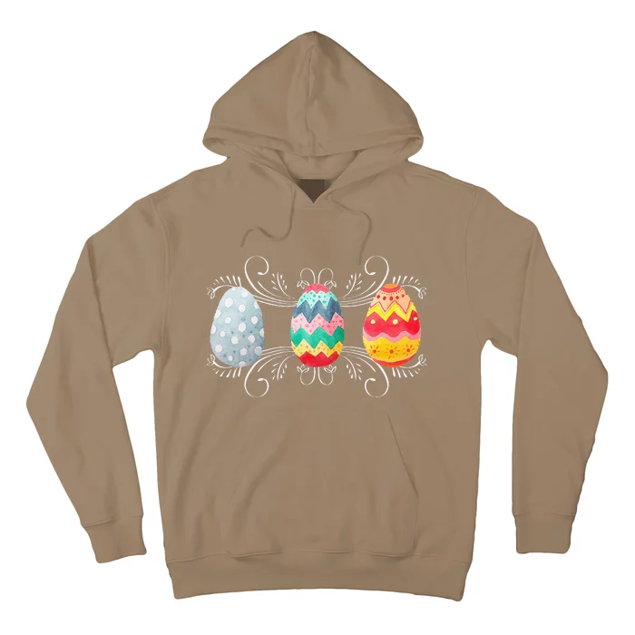 Happy Easter With Decorated Easter Eggs Hoodie