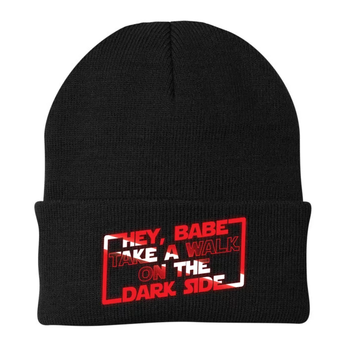 Hey Babe Take A Walk On The Dark Side Knit Cap Winter Beanie