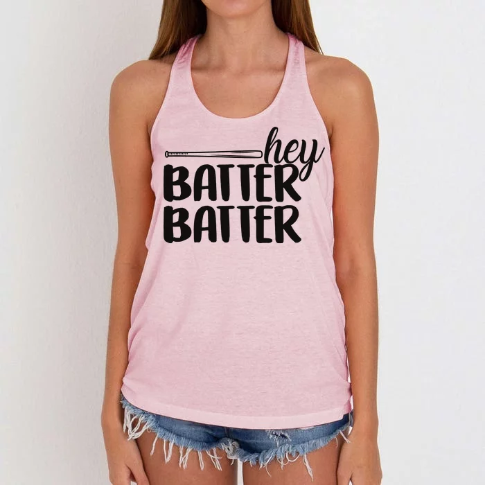 Hey Batter Batter Women's Knotted Racerback Tank