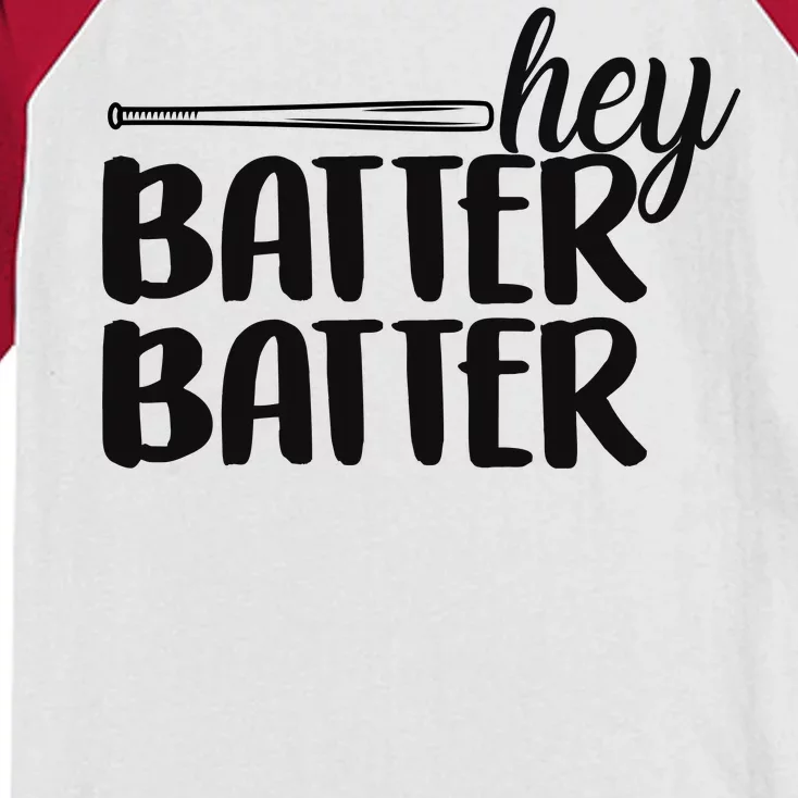 Hey Batter Batter Kids Colorblock Raglan Jersey