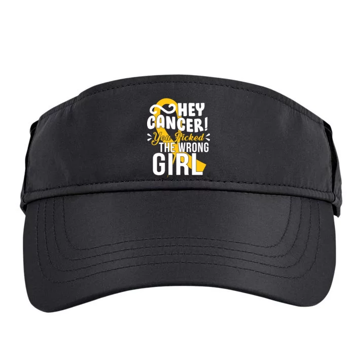 Hey Cancer You Picked The Wrong Girl Adult Drive Performance Visor