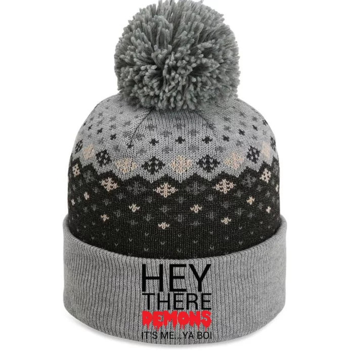 Hey There Demons It's Me Ya Bo! The Baniff Cuffed Pom Beanie