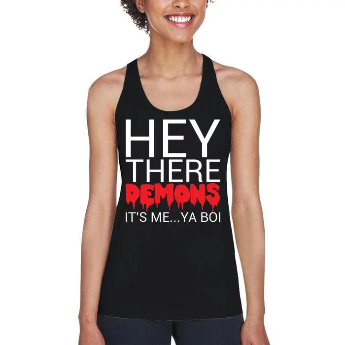 Hey There Demons It's Me Ya Bo! Women's Racerback Tank