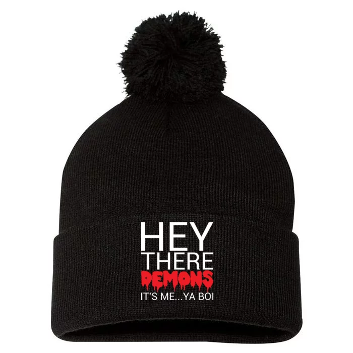 Hey There Demons It's Me Ya Bo! Pom Pom 12in Knit Beanie