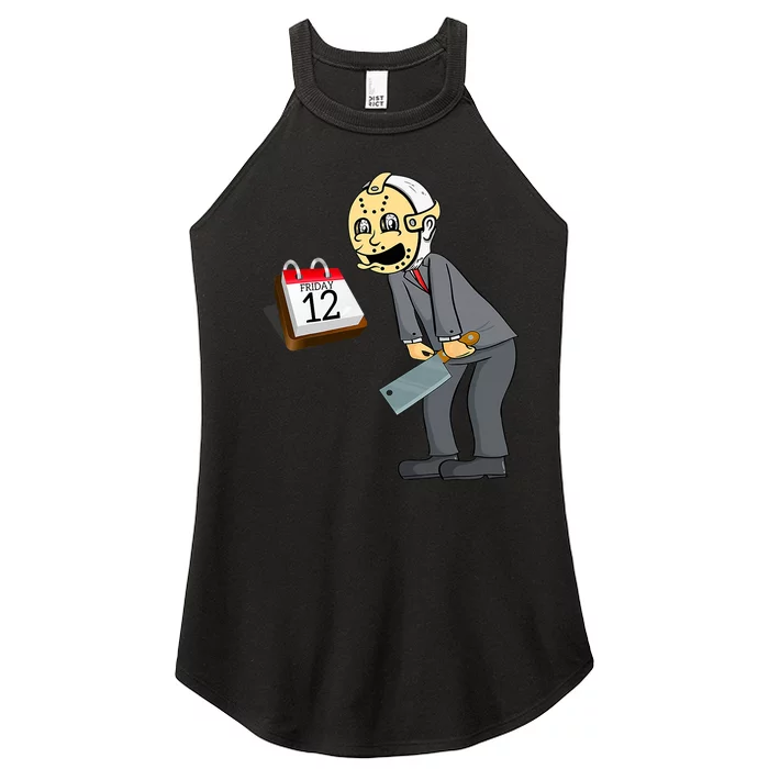 Hilarious Friday 12th Funny Horror Movie Parody Women’s Perfect Tri Rocker Tank