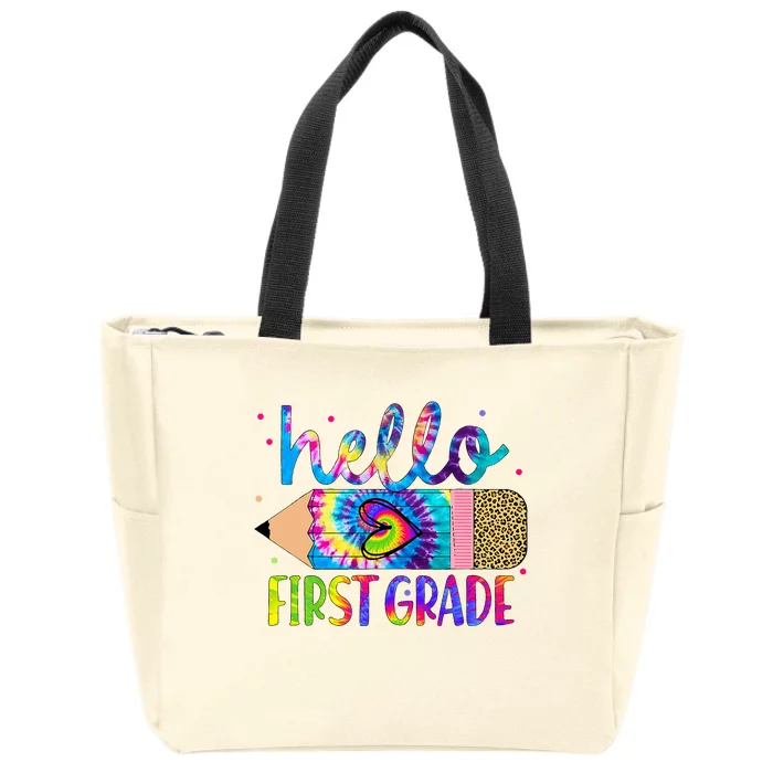 Hello First 1st Grade Back To School Teachers Zip Tote Bag