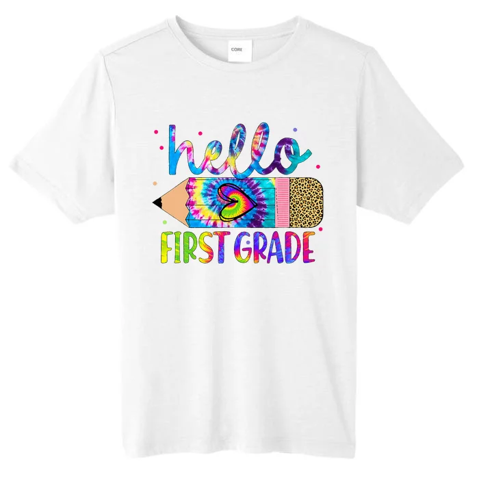 Hello First 1st Grade Back To School Teachers ChromaSoft Performance T-Shirt