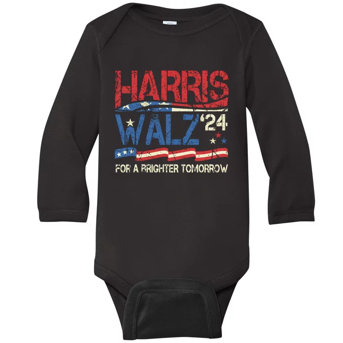 Harriswaltz Forward 2024 Kamalaharris Forward Baby Long Sleeve Bodysuit