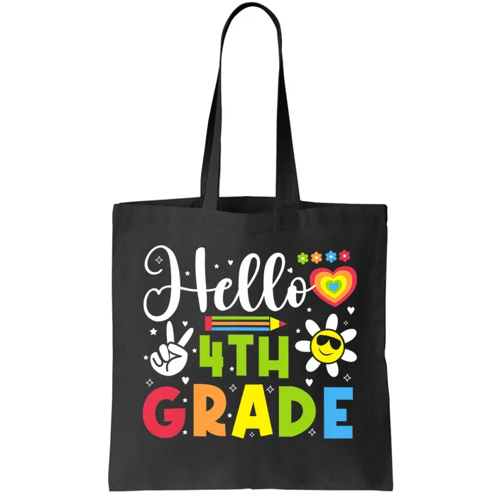 Hello Fourth 4th Grade Happy First Day Of School Tote Bag