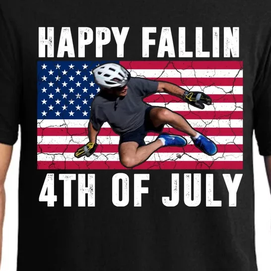 Happy Fallen 4th Of July Funny Joe Biden Bicycle Pajama Set