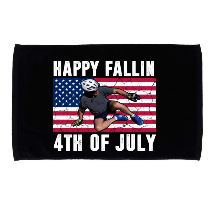 Happy Fallen 4th Of July Funny Joe Biden Bicycle Microfiber Hand Towel