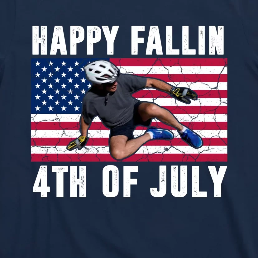 Happy Fallen 4th Of July Funny Joe Biden Bicycle T-Shirt