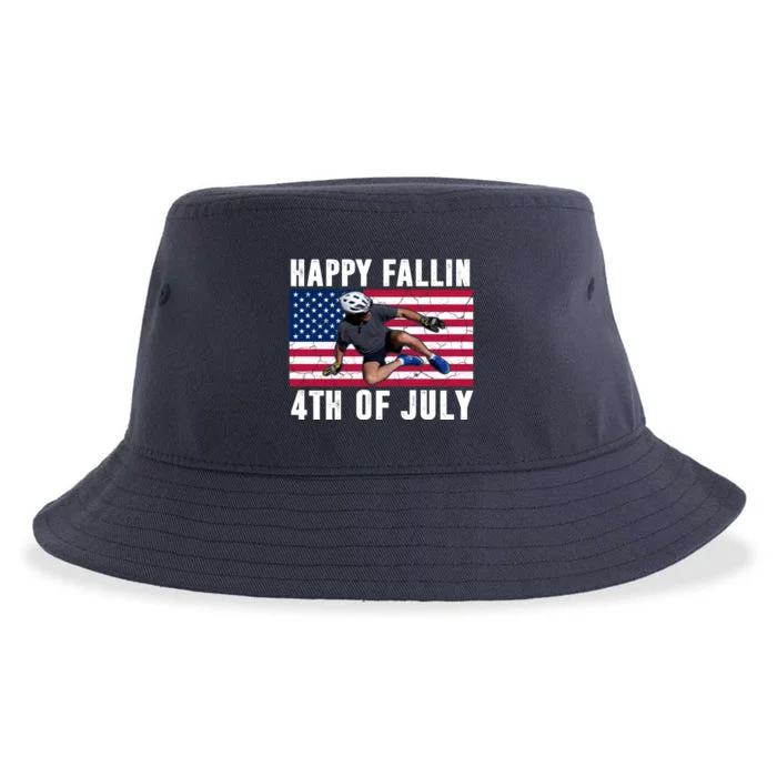 Happy Fallen 4th Of July Funny Joe Biden Bicycle Sustainable Bucket Hat