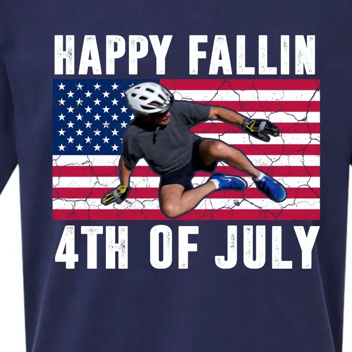 Happy Fallen 4th Of July Funny Joe Biden Bicycle Sueded Cloud Jersey T-Shirt