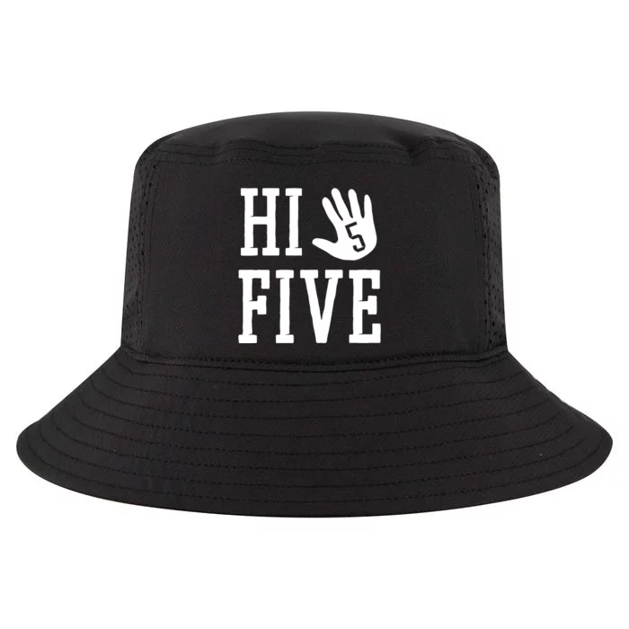 Hi Five 5 Years Old 5th Birthday Cool Comfort Performance Bucket Hat