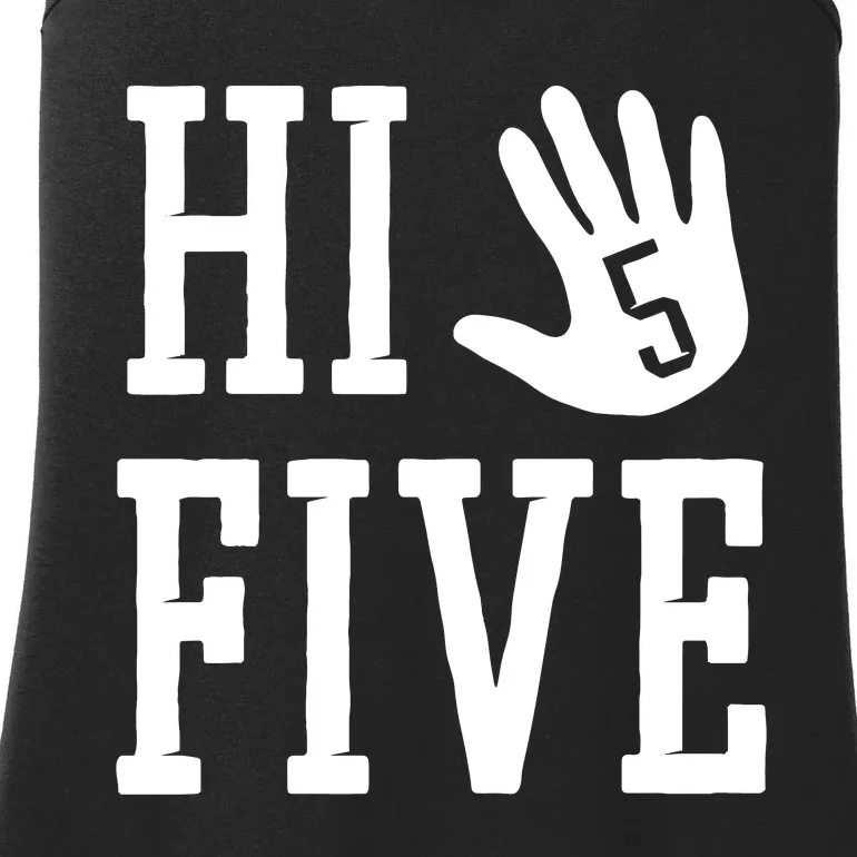 Hi Five 5 Years Old 5th Birthday Ladies Essential Tank