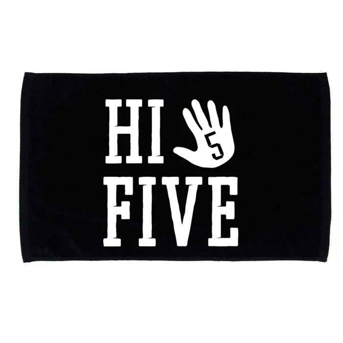 Hi Five 5 Years Old 5th Birthday Microfiber Hand Towel