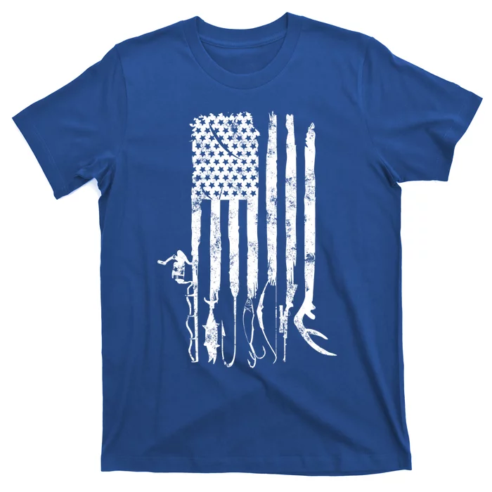 Hunting Fishing American Flag Patriotic Great Gift T-Shirt