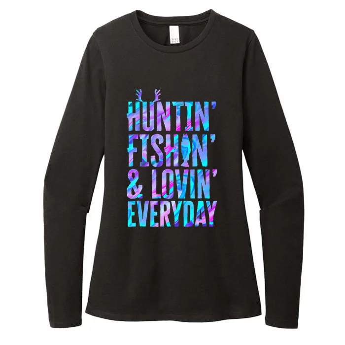 Huntin' Fishin' and Lovin' Everyday Hunting Fishing Loving Womens CVC Long Sleeve Shirt