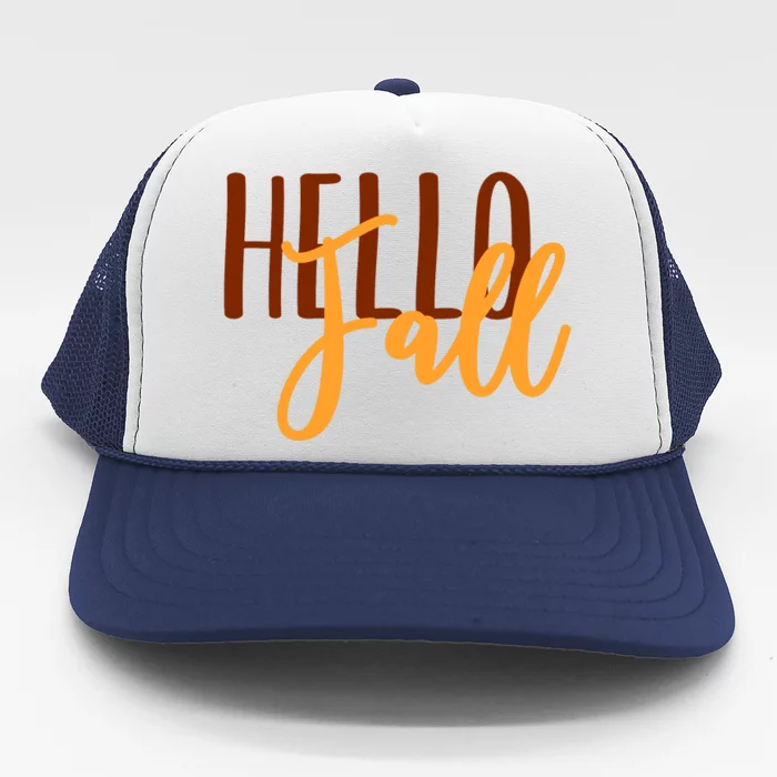 Hello Fall Autumn Lover Trucker Hat