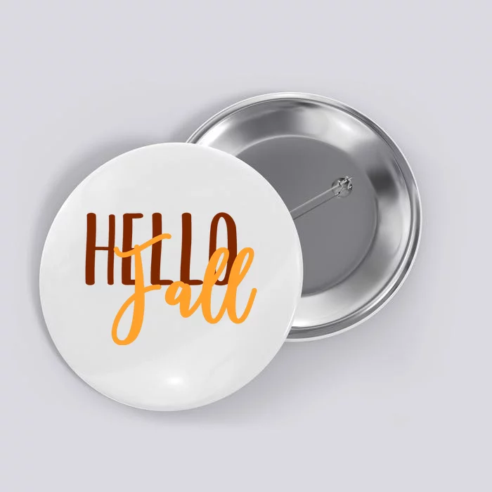 Hello Fall Autumn Lover Button