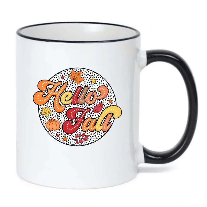 Hello Fall Autumn Season Lover Black Color Changing Mug