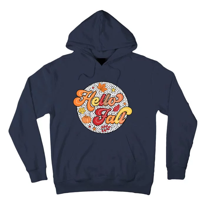 Hello Fall Autumn Season Lover Tall Hoodie