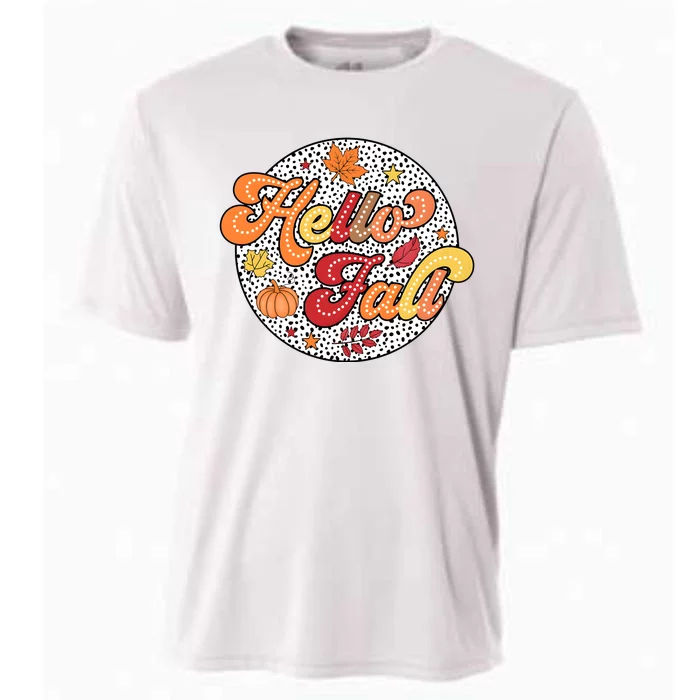 Hello Fall Autumn Season Lover Cooling Performance Crew T-Shirt