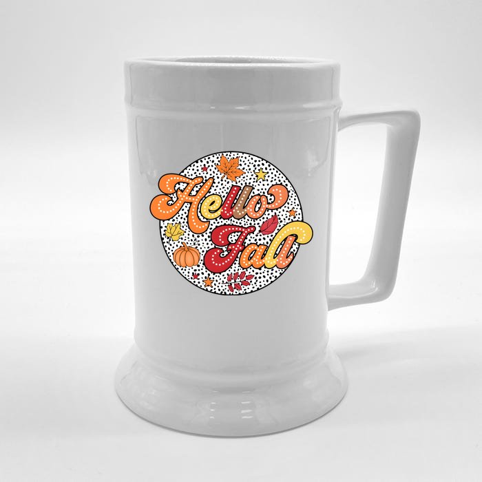 Hello Fall Autumn Season Lover Front & Back Beer Stein