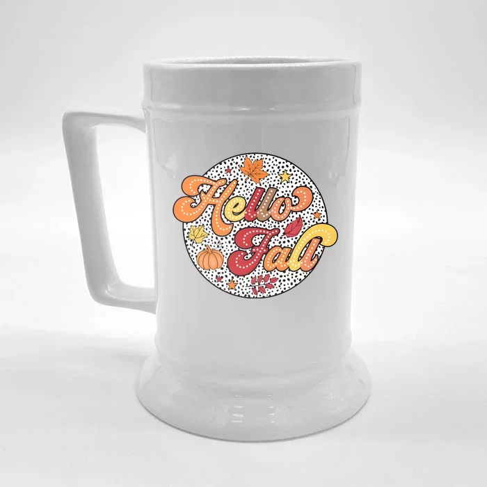 Hello Fall Autumn Season Lover Front & Back Beer Stein