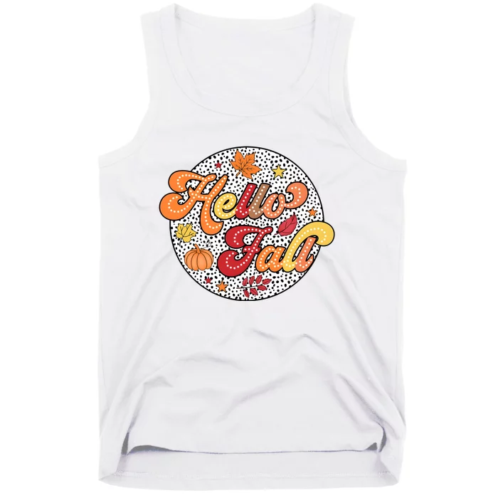 Hello Fall Autumn Season Lover Tank Top