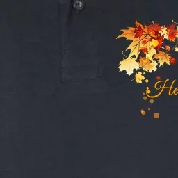 Hello Fall Autumn Halloween Leaves Foliage Softstyle Adult Sport Polo