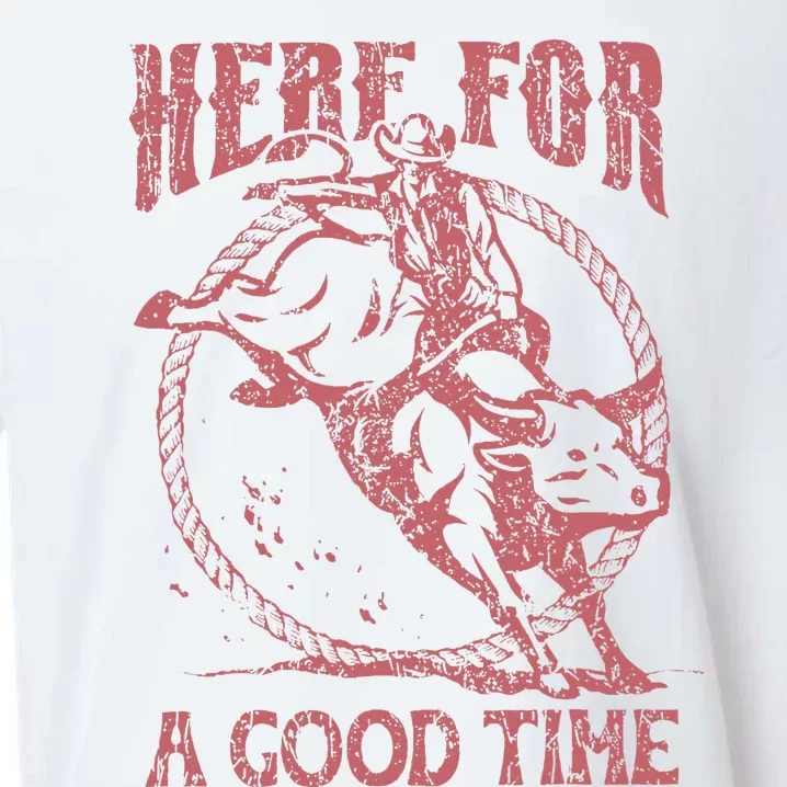 Here For A Good Time Cowboy Cowgirl Western Country Music Sueded Cloud Jersey T-Shirt