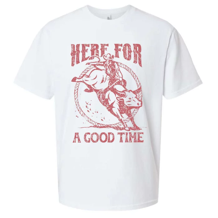 Here For A Good Time Cowboy Cowgirl Western Country Music Sueded Cloud Jersey T-Shirt