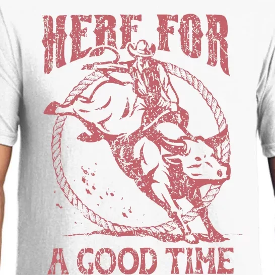 Here For A Good Time Cowboy Cowgirl Western Country Music Pajama Set