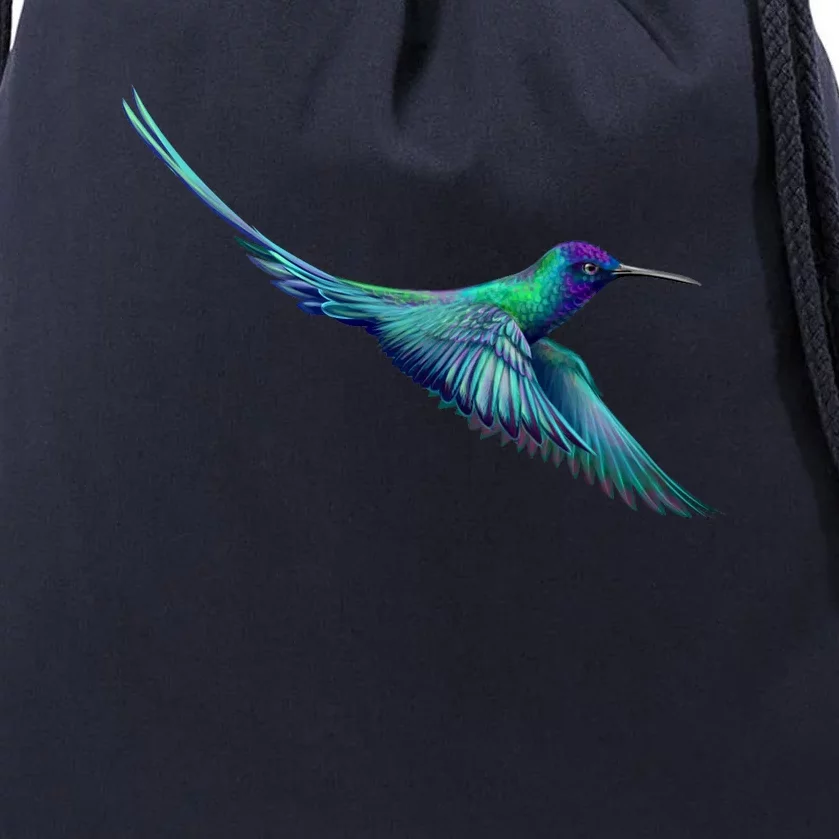 Hummingbird From A Splash Drawstring Bag