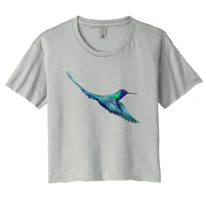 Hummingbird From A Splash Women's Crop Top Tee