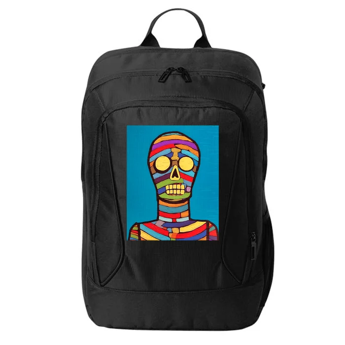 Halloween Folk Art Mummy Design Scary Mummy City Backpack